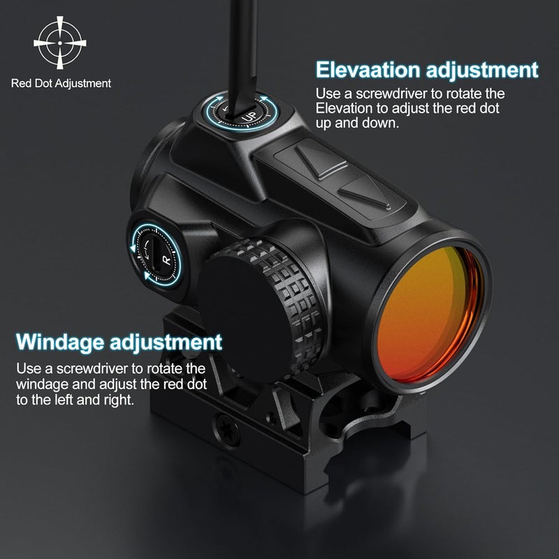 Feyachi V90 2 MOA نقطة حمراء رؤية نقطة حمراء مقاومة للماء بندقية 1 × 25 مم - Image 4